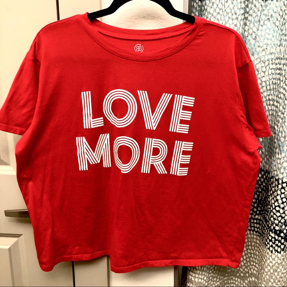 Red Graphic Crop Top Brooklyn&Bailey collab Sz XL